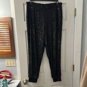 Black Sequin Pants